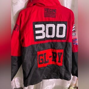 GloGang half zip red jacket